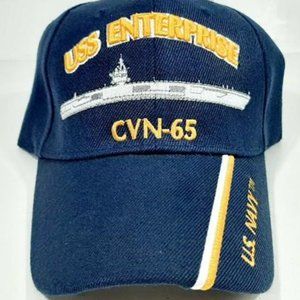 US Navy USS Enterprise Aircraft Carrier Hat CVN-65 Embroidered Cap Veteran Pride